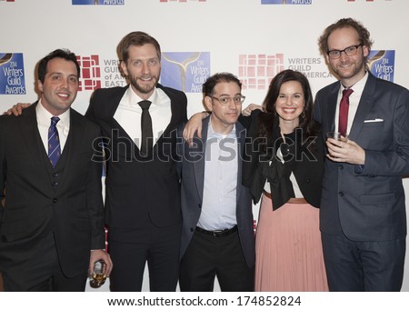 NEW YORK, NY - FEBRUARY 01, 2014: The writers of 'The Colbert Report' attend The 66th Annual Writers Guild Awards East Coast Ceremony at The Edison Ballroom