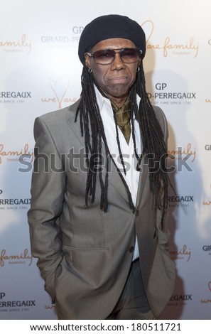 NEW YORK, NY - MARCH 06, 2014: Nile Rodgers attends the We Are Family Foundation 2014 Gala at Hammerstein Ballroom presented by Girard-Perregaux
