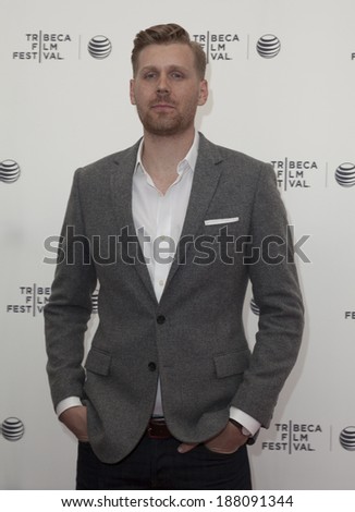 NEW YORK, NY - APRIL 19, 2014: Producer Grant Jolly attends premiere Champs movie during 2014 Tribeca Film Festival at SVA Theatre 1