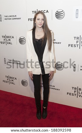 NEW YORK, NY - APRIL 20, 2014: Eleanor Lambert attend premiere Every Secret Thing movie during 2014 Tribeca Film Festival at BMCC Tribeca PAC