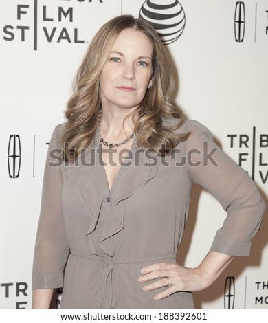 NEW YORK, NY - APRIL 20, 2014: Amy Tribbey attends premiere Every Secret Thing movie during 2014 Tribeca Film Festival at BMCC Tribeca PAC