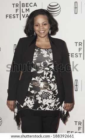 NEW YORK, NY - APRIL 20, 2014: Tonye Patano attends premiere Every Secret Thing movie during 2014 Tribeca Film Festival at BMCC Tribeca PAC