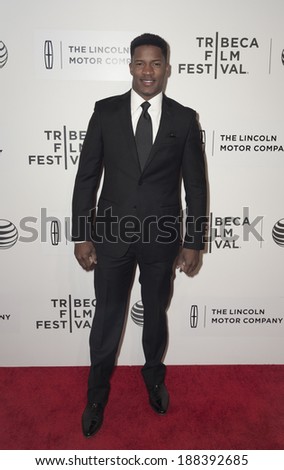 NEW YORK, NY - APRIL 20, 2014: Nate Parker attends premiere Every Secret Thing movie during 2014 Tribeca Film Festival at BMCC Tribeca PAC