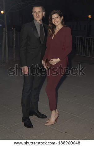 New York, NY - April 23, 2014: Scott Campbell and Lake Bell attend the Vanity Fair Party during the 2014 Tribeca Film Festival at the State Supreme Courthouse