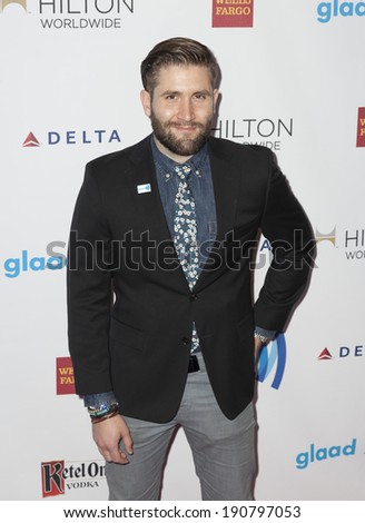 New York, NY - May 03, 2014: Jared Allman attends the 25th Annual GLAAD Media Awards at Waldorf Astoria