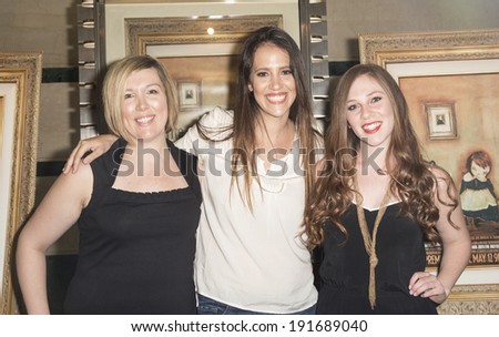 NEW YORK, NY - MAY 08, 2014: Documentary subjects Ginger Williams-Cook, Leticia Guimares-Lyle and Jordyn Levine attend the \