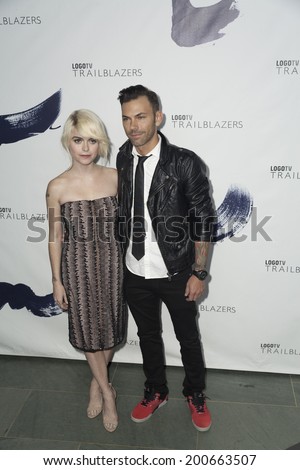 NEW YORK, NY USA - JUNE 23, 2014: Taryn Manning and Chris Bedore attend Logo TV\'s \'Trailblazers\' at the Cathedral of St. John the Divine
