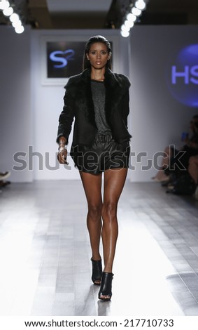 NEW YORK, NY - SEPTEMBER 9, 2014: Model walks runway for the Serena Williams Signature Statement by HSN fashion show by Guillaume Poupart during Style360 Spring/Summer 2015 at Metropolitan West