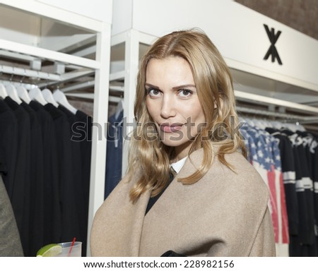 New York, NY - NOVEMBER 07, 2014: Jackie Hide attends OnePiece New York Concept Store Grand Opening In SOHO on Broadway