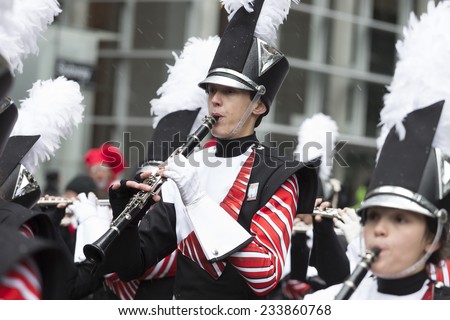 New York, NY USA - November 27, 2014: Atmosphere at the 88th Annual Macy's Thanksgiving Day Parade along 6th Avenue