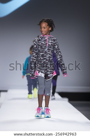 New York, NY - February 12,2015: Assata Stoudemire walks runway for Kids Rock Fashion show during Fall 2015 Fashion Week in Lincoln Center