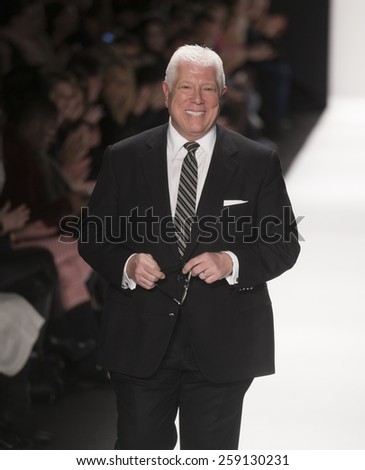 New York, NY - February 16, 2015: Designer Dennis Basso runway for Dennis Basso collection during Fall 2015 Fashion Week at Lincoln Center