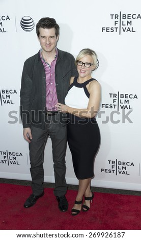 New York, NY - April 15, 2015: Christian Hebel and Rachael Harris attend Tribeca Film Festival opening night screening of Live From New York at Beacon Theater