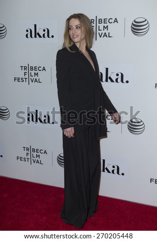 New York, NY - April 16, 2015: Amber Heard attends Tribeca Film Festival premiere of The Adderall Diaries film at BMCC Tribeca Performing Arts Center