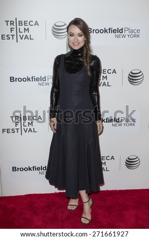 New York, NY - April 21, 2015: Olivia Wilde attends Tribeca Film Festival premiere of Sleeping with Other People film at BMCC Tribeca Performing Arts Center