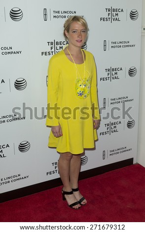 New York, NY - April 21, 2015: Remy Bennett attends Tribeca Film Festival screening of On The Town movie at Spring Studios