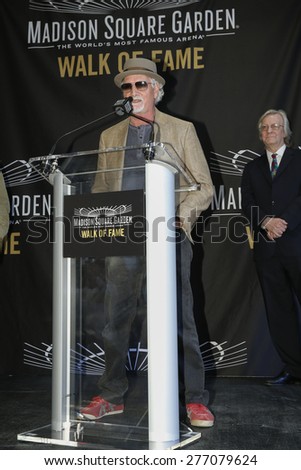 New York, NY - May 11, 2015: Bill Kreutzmann speaks at the Madison Square Garden 2015 Walk of Fame Inductions Ceremony at Madison Square Garden
