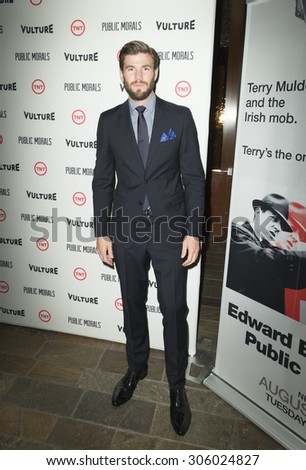 New York, NY - August 12, 2015: Austin Stowell attend the Public Morals New York series screening at Tribeca Grand Hotel Screening Room