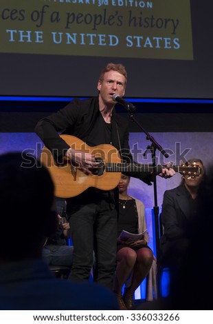New York, NY - November 5, 2015: Teddy Thompson performs during Voices of a People's History at David Rubenstein Atrium Lincoln Center
