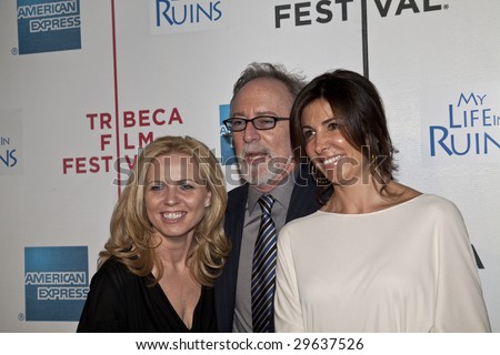 NEW YORK - MAY 02: Producer Michelle Chydzik, Gary Goetzman and Nathalie Marciano attend the premiere of \