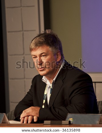 NEW YORK - AUGUST 29: Actor Alec Baldwin at green initiative launch on US Open on August 29 2009 in New York