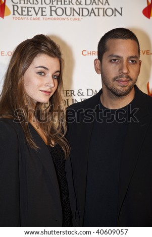 NEW YORK - NOVEMBER 9: Magician David Blaine and model Alizze Guinochet attend Christopher and Dana Reeve Foundation\'s \'A Magical Evening\' gala at Marriot Marquis on November 9, 2009 in New York City.