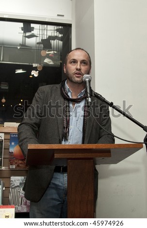 NEW YORK - FEBRUARY 04: Colum McCann reads from his book \'Let the Great World Spin\' at McNally Jackson bookstore A Celebration of GRANTA magazine on February 04, 2010 in New York City.
