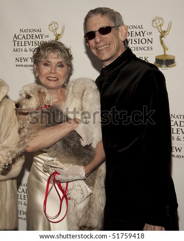 NEW YORK - APRIL 18: Richard Belzer, guest and dog attend the 53rd annual New York Emmy Awards Gala at The New York Marriott Marquis on April 18, 2010 in New York City.