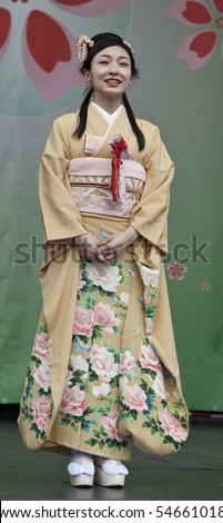 NEW YORK - JUNE 6: Unidentified Participant in kimono costume at Annual Japan Day in Central Park on June 6, 2010 in New York City.