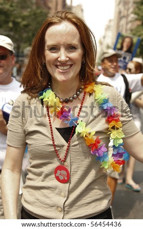 NEW YORK - JUNE 27: Kathleen Rice Attorney General candidate attends the 2010 New York City Gay Pride March on the streets of Manhattan on June 27, 2010 in New York City.