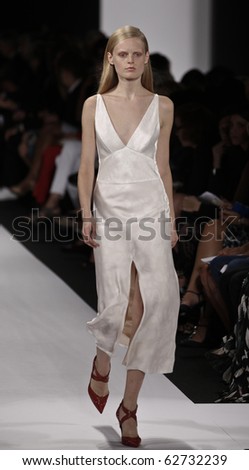 NEW YORK - SEPTEMBER 14: Model walks the runway for Narciso Rodriguez Collection on Spring/Summer 2011 during Mercedes-Benz Fashion Week on September 14, 2010 in New York