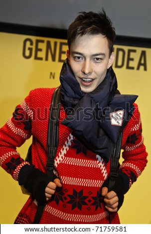 NEW YORK - FEBRUARY 15: Model from General Idea poses at the Concept Korea Fall 2011 presentation for Choi Bum Suk at Mercedes-Benz Fashion Week in David Rubenstein Atrium on February 15, 2011 in NYC