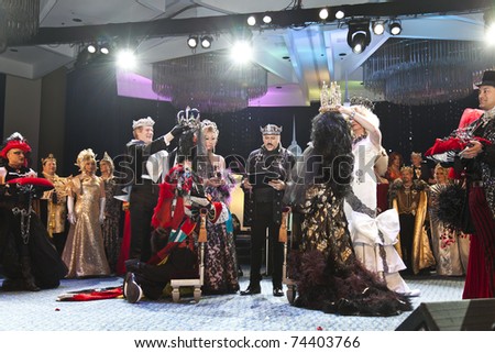 NEW YORK - MARCH 26: Coronation of Emperor XX Vanity Society and Empress XXV Pepperica Swirl  25th Night of a Thousand Gowns at The New York Marriott Marquis on March 26, 2011 in New York City.