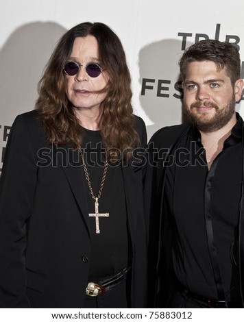 NEW YORK - APRIL 24: Ozzy and Jack Osbourne attend the premiere of \'God Bless Ozzy Osbourne\' during the 10th annual Tribeca Film Festival on April 24, 2011 in New York City