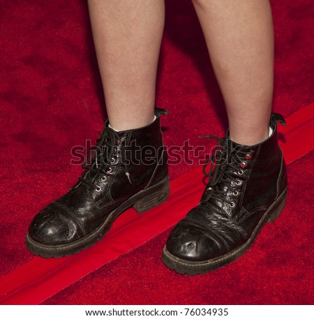 NEW YORK - APRIL 26: Model Sky Ferreira wears boots by Channel at the premiere of \
