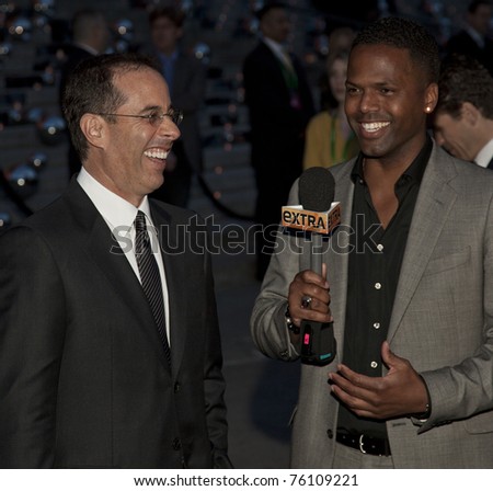 NEW YORK - APRIL 27: Jerry Seinfeld gives an interview at Vanity Fair Party at Tribeca Film Festival at State Supreme Courthouse on April 27, 2011 in New York City