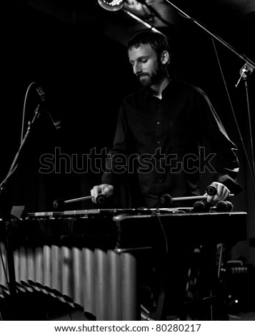 NEW YORK - JUNE 23: Chris Dingman jazz vibraphone performs at Sullivan Hall bar as part of annual Undead Jazz Festival on June 23, 2011 in New York City.