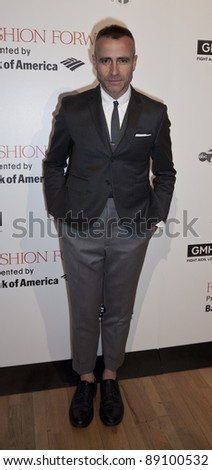 NEW YORK - NOVEMBER 17: Thom Browne attends Fashion Forward benefiting the gay men\'s health crisis at the Metropolitan Pavilion on November 17, 2011 in New York City.