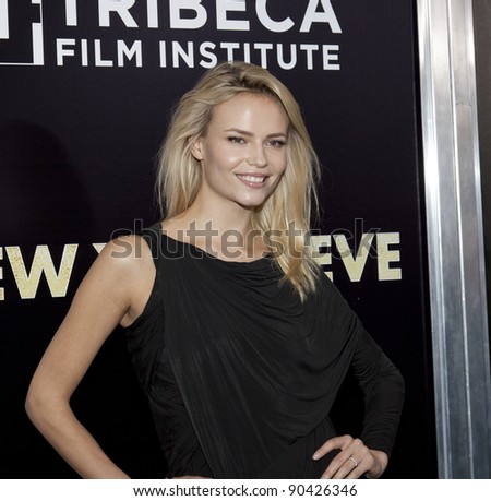 NEW YORK - DECEMBER 07: Model Natasha Poly attends \'New Year\'s Eve\' premiere at Ziegfeld Theatre during Tribeca Film Institute Annual Benefit Gala on December 7, 2011 in New York City, NY