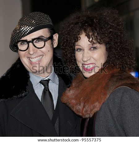 NEW YORK - FEBRUARY 16: Patrick McDonald & Pat Cleveland attend presentation for Stephen Burrows collection at AUDI Forum on Park Avenue in Manhattan on February 16, 2012 in New York City.
