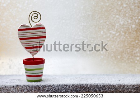 Christmas greeting card with Christmas decorations.
