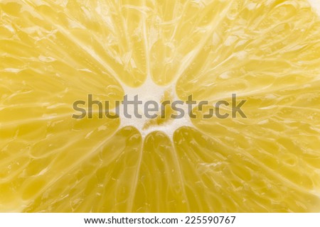 Section of lemon. Lemon background.