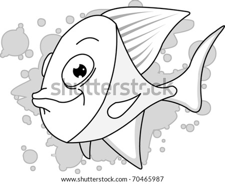 Black Cartoon Fish