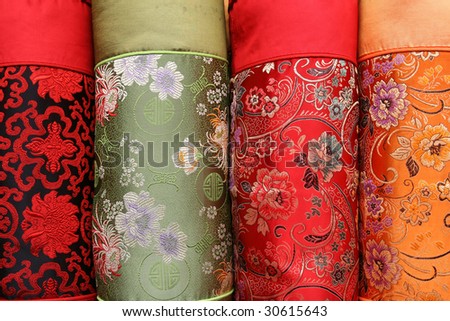 macro shot of Chinese design cloths.