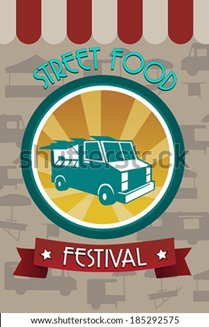 A vector illustration of street food festival pamphlet design A vector illustration of street food festival pamphlet design