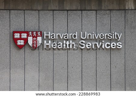BOSTON, MA - CIRCA NOVEMBER 2014 - Harvard University Health Services is one of many U.S. medical facilities equipped to treat this year's cold and flu season.