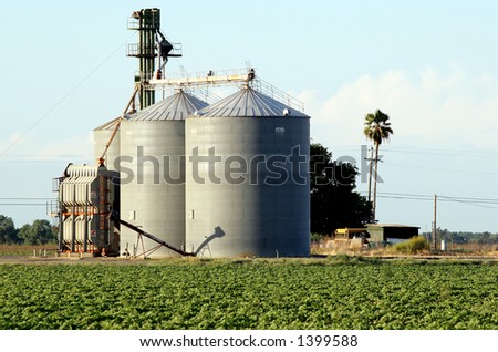 Grain silo in northern california.