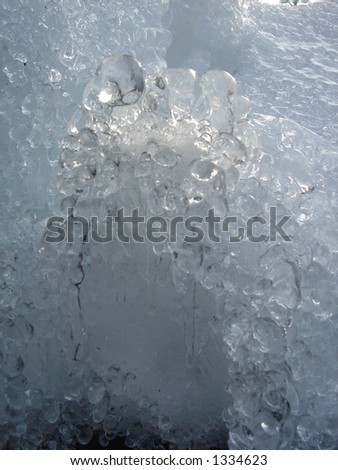 Ice under snow