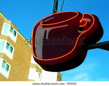 neon coffee cup