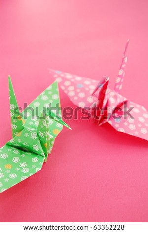 two origami birds